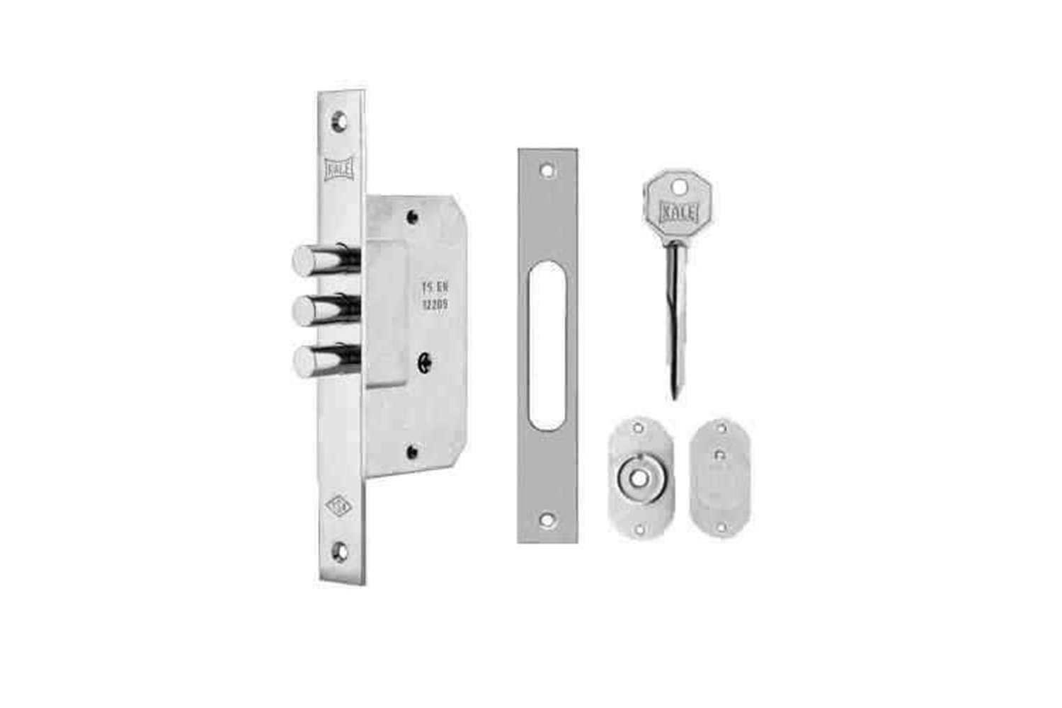 Kale Kilit 189-3MF Prazis Silindirli Emniyet Kilidi 3 Milli 3 Anahtarlı Nikel 45 mm