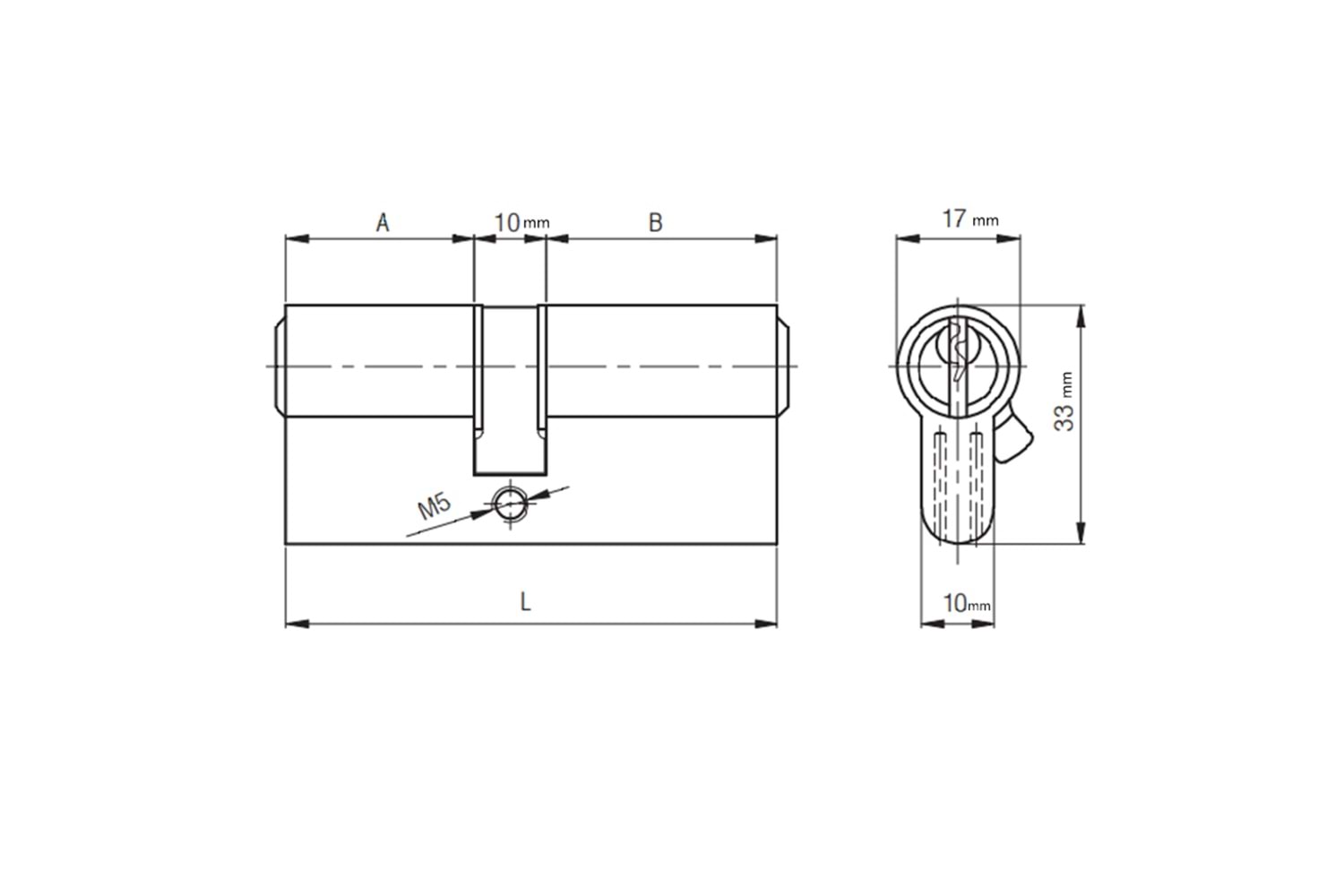 Kale Kilit 164GNC - 68 MM Cerman Barel Saten