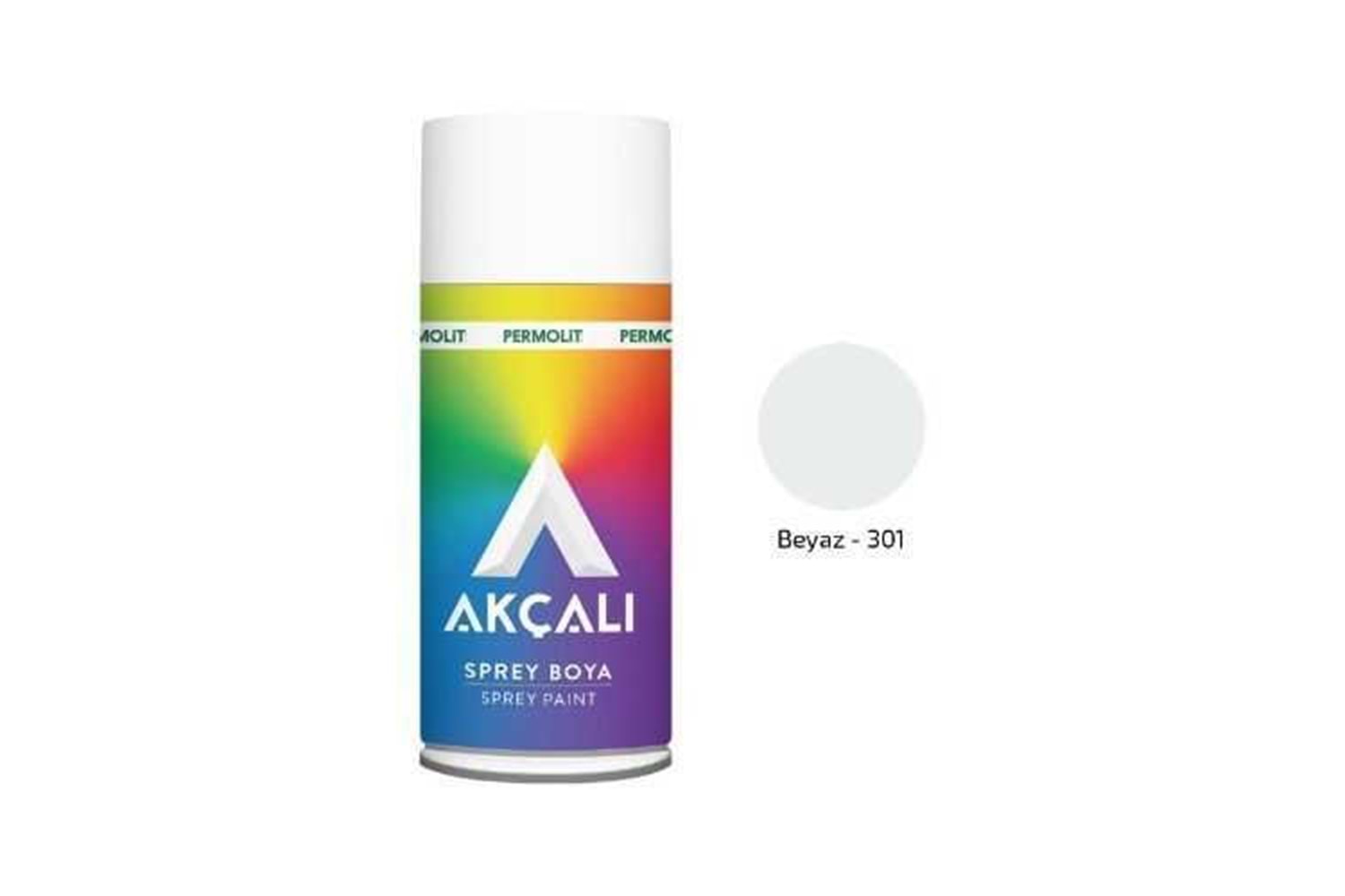 Akçalı Sprey Boya 400 ML Parlak Beyaz 301