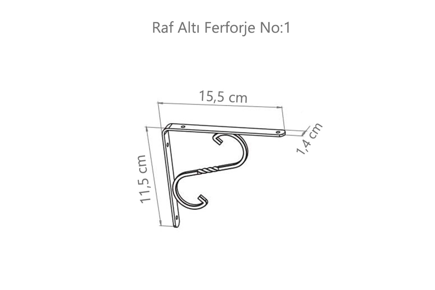 Raf Altı Ferforje No:1 Siyah ( BA341-SY )