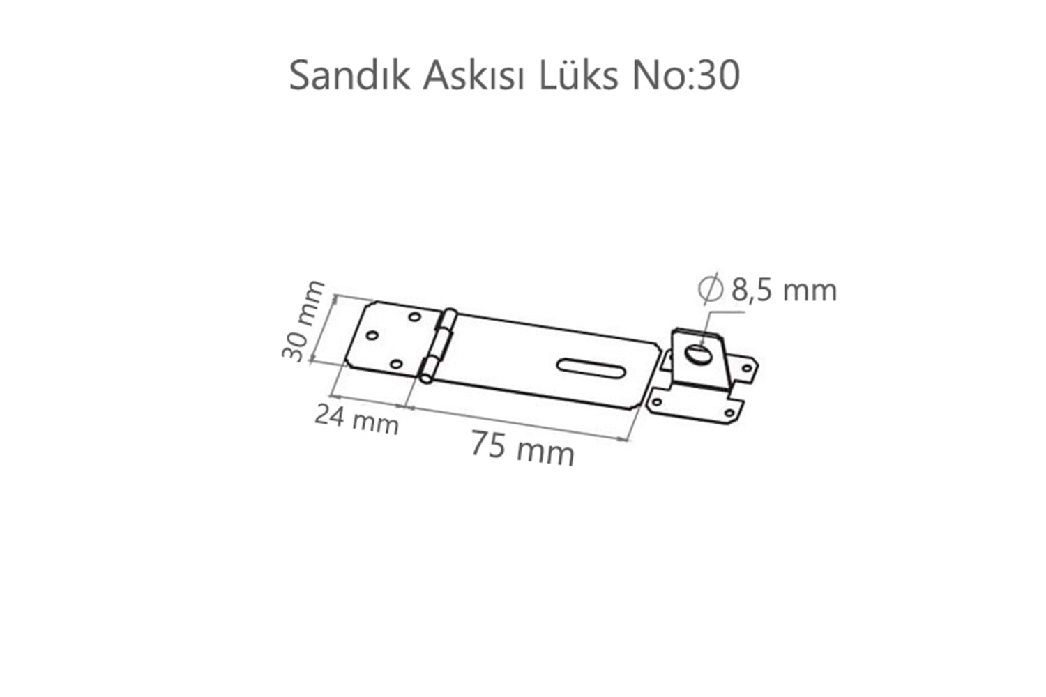 Sandık Askısı Lüks No:30 Bakır ( BA11030B )