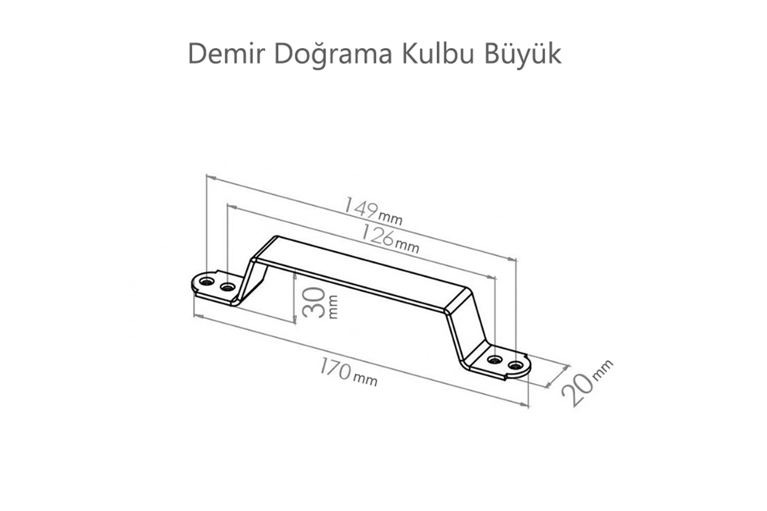 Demir Doğrama Kulbu Büyük Krom ( BA560K )