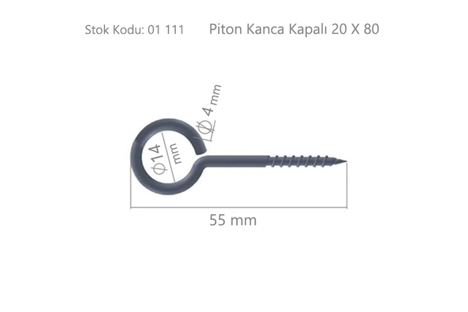 Piton Kanca Kapalı 20 X 80 ( BA2080K )