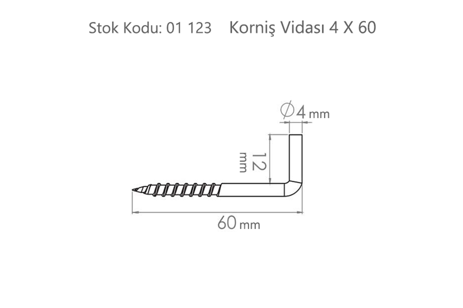 Korniş Vidası 4 X 60 ( BA9246 )