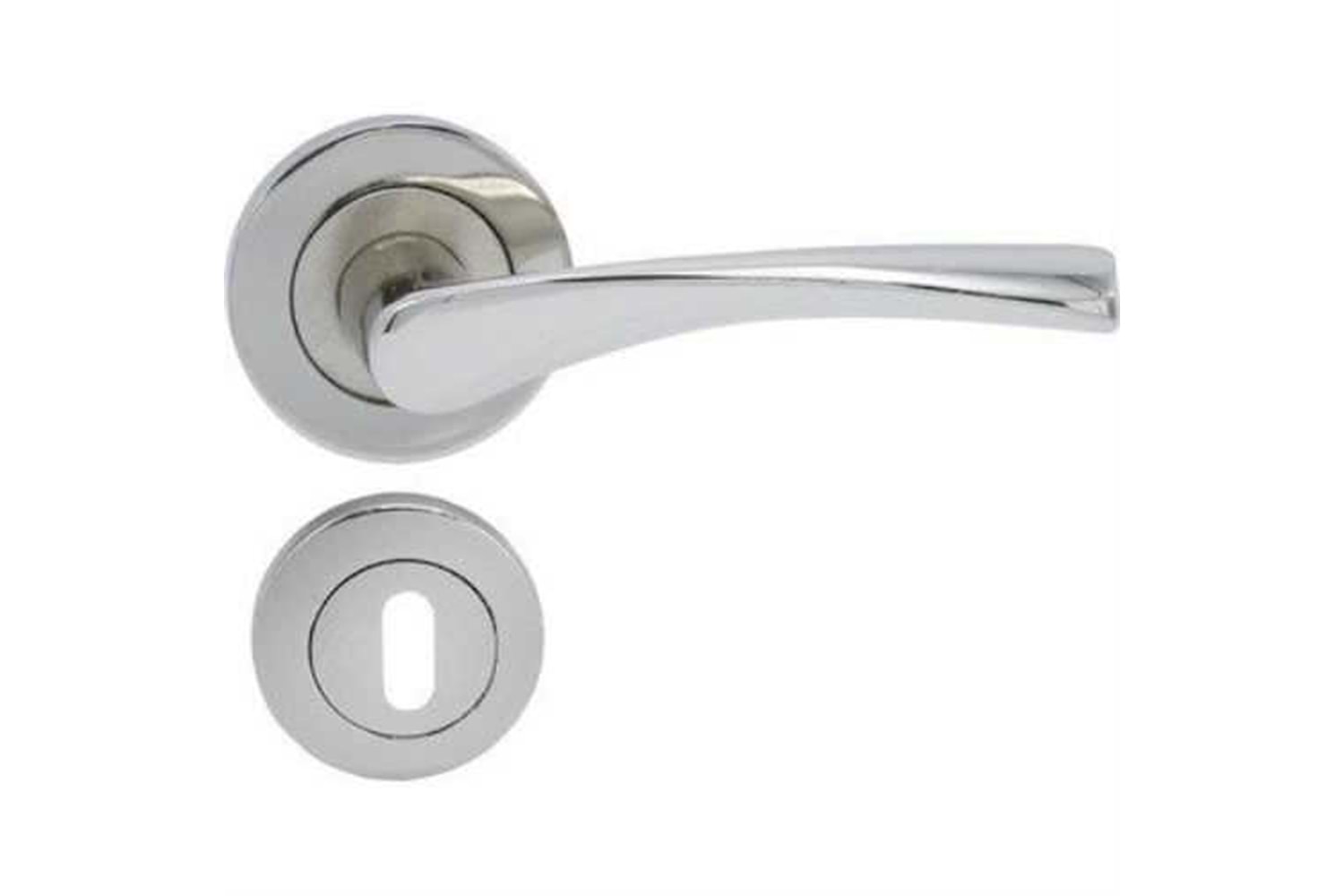 Rozetli Kapı Kolu Murat ( Bravo ) Nikel - Saten Oda