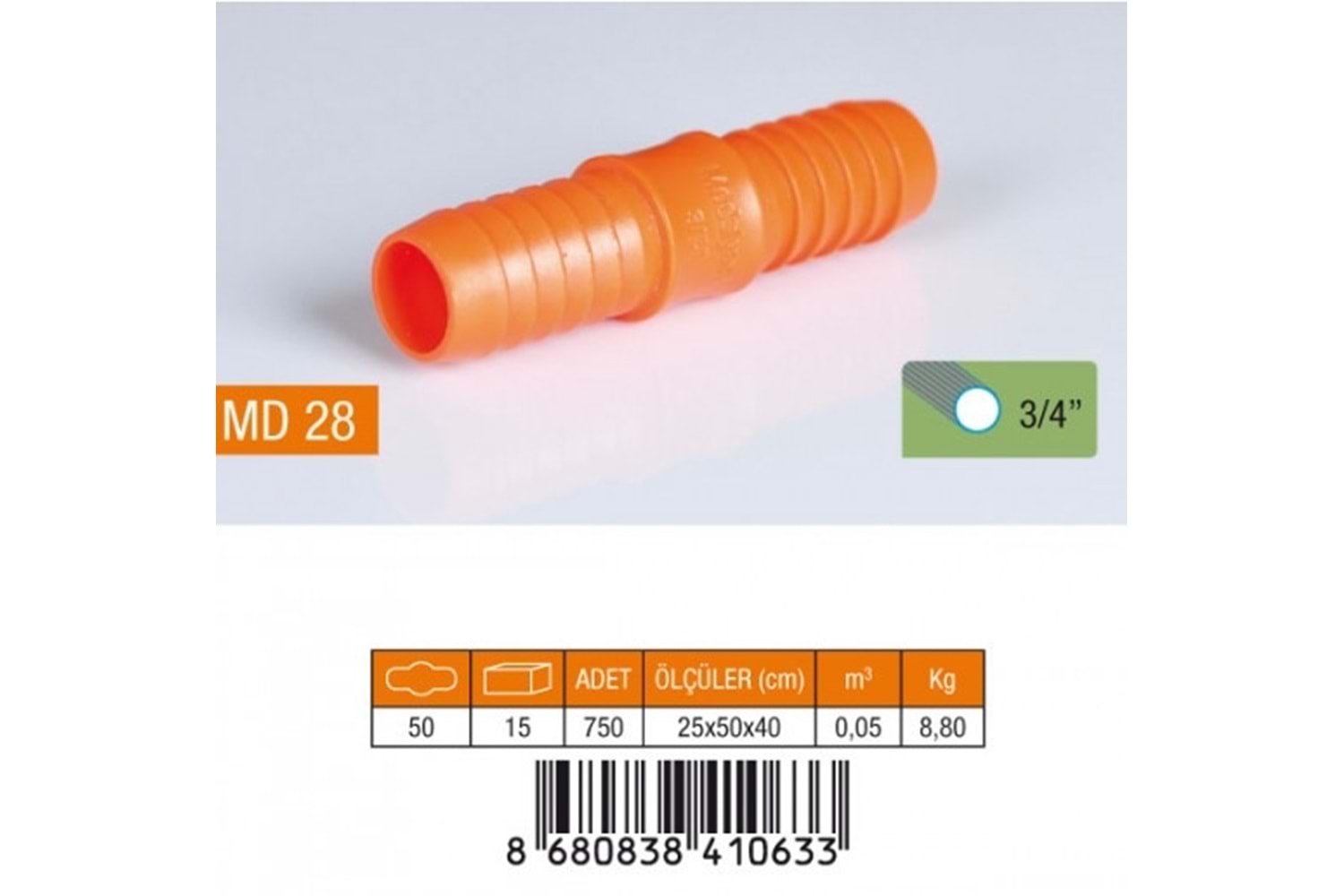 Medalyan Normal Hortum Eki 3/4