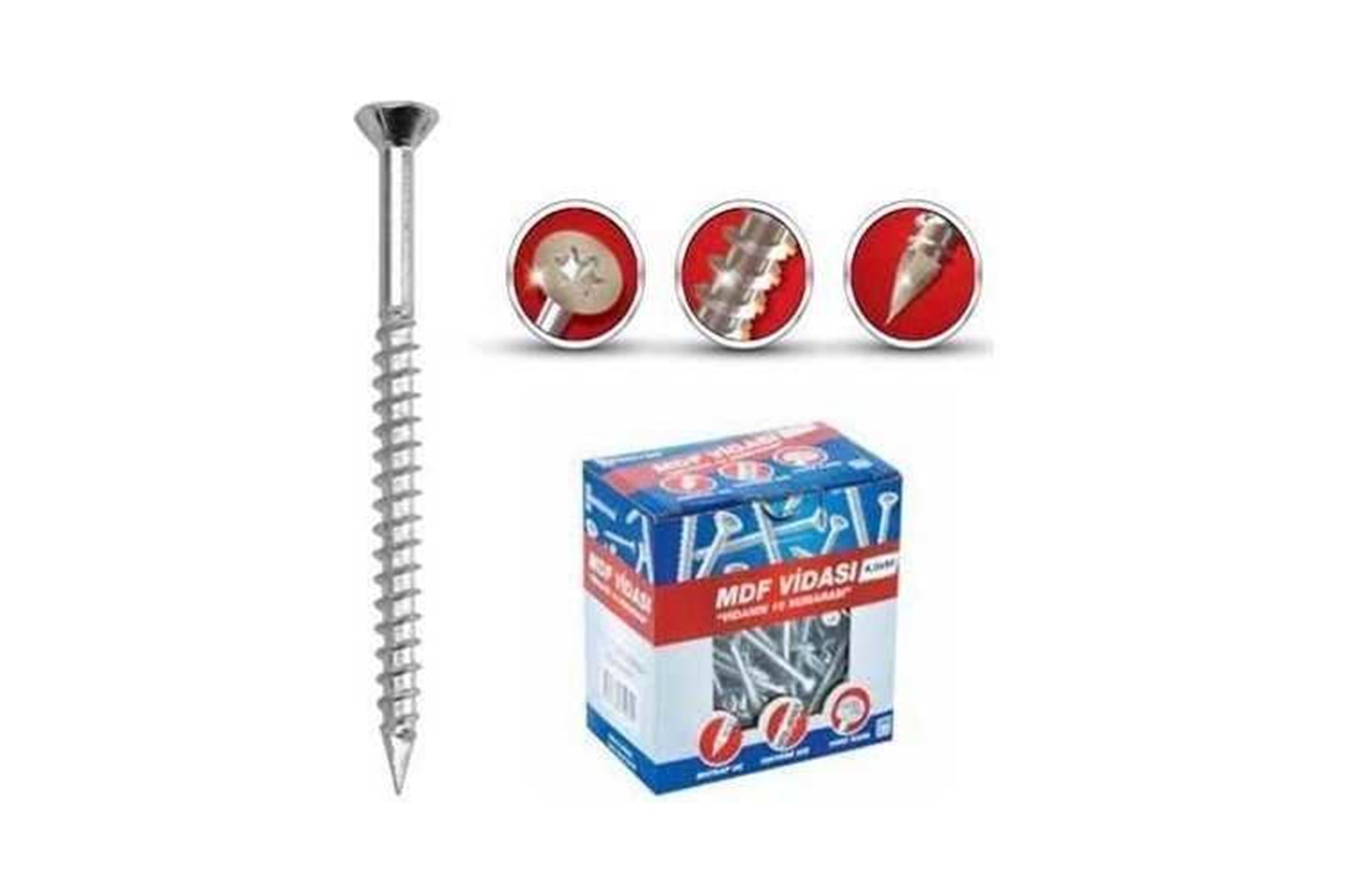 Meridyen Mdf Vidası 3,5x50 MM 200 Adet