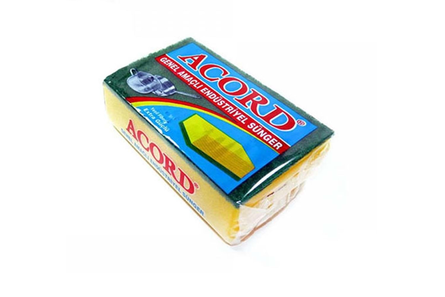 Acord Endüstriyel Düz Bulaşık Süngeri 4 lü