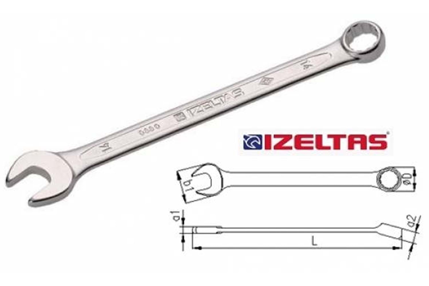İzeltaş Kombine Anahtar Uzun Boy 36 MM