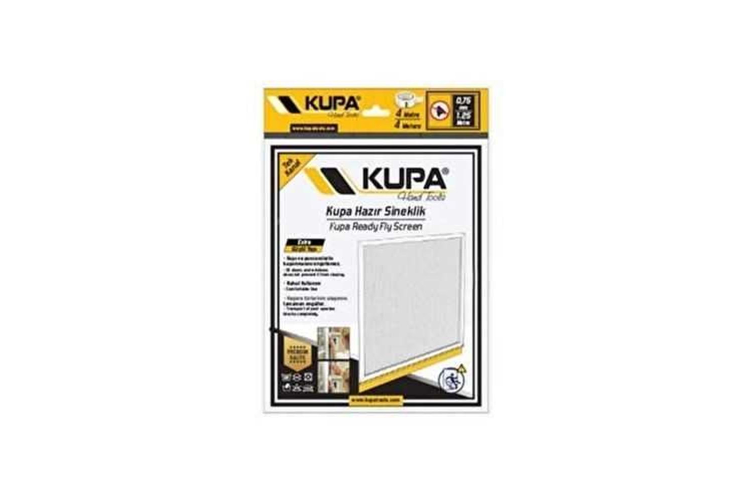 Kupa Hazır Sineklik Küçük 0,75 mm 1,25 Mt KUP8250