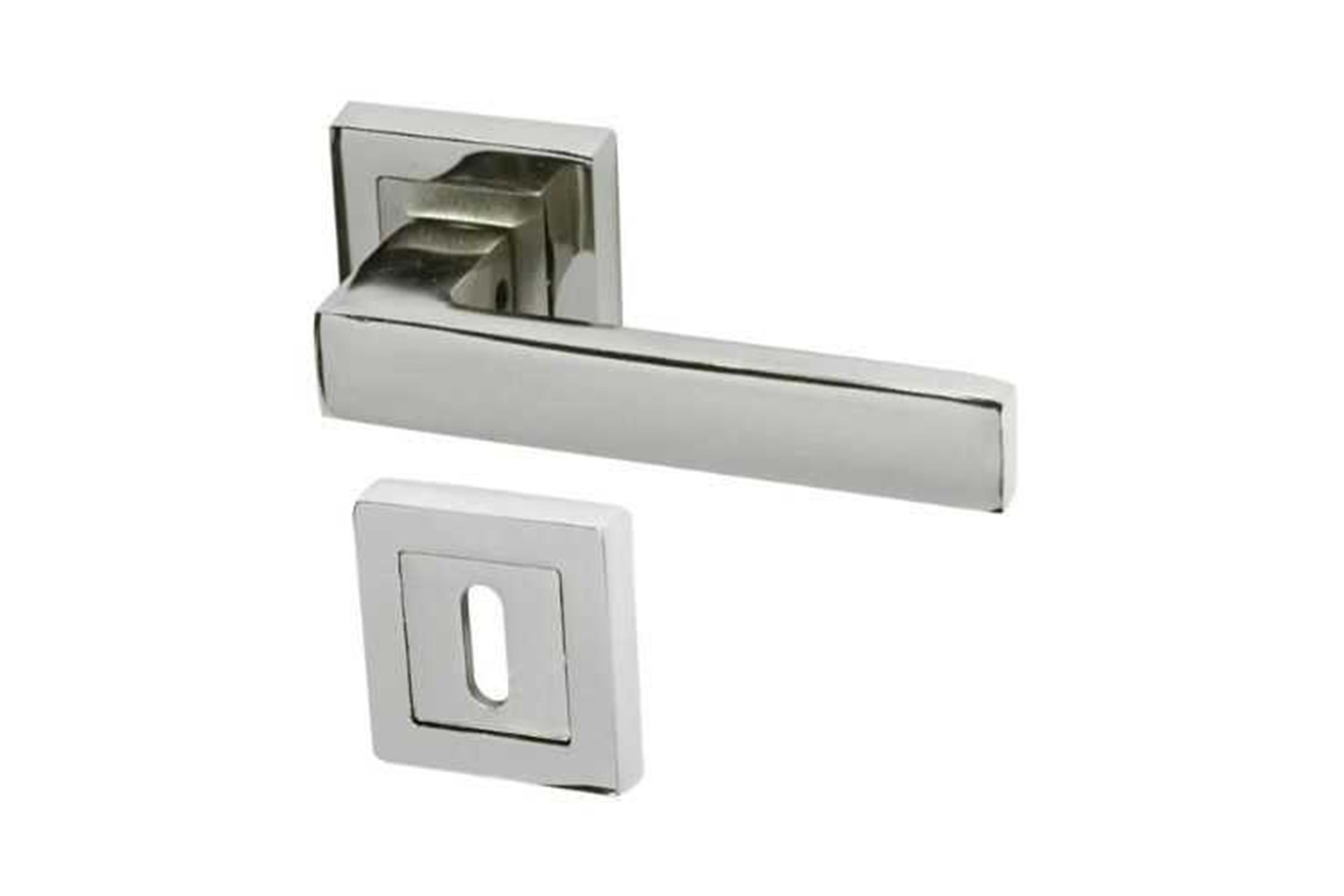 Rozetli Kapı Kolu (Damla) Nikel Saten Oda