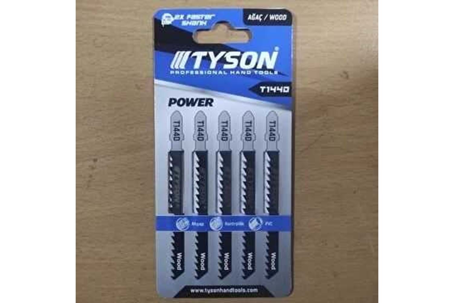 Tyson Dekupaj Ağzı Ahşap T144D 5li TYS9508.