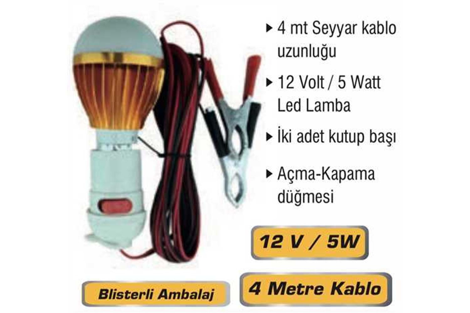 Dmax Seyyar Akü Led Lamba OZS1846