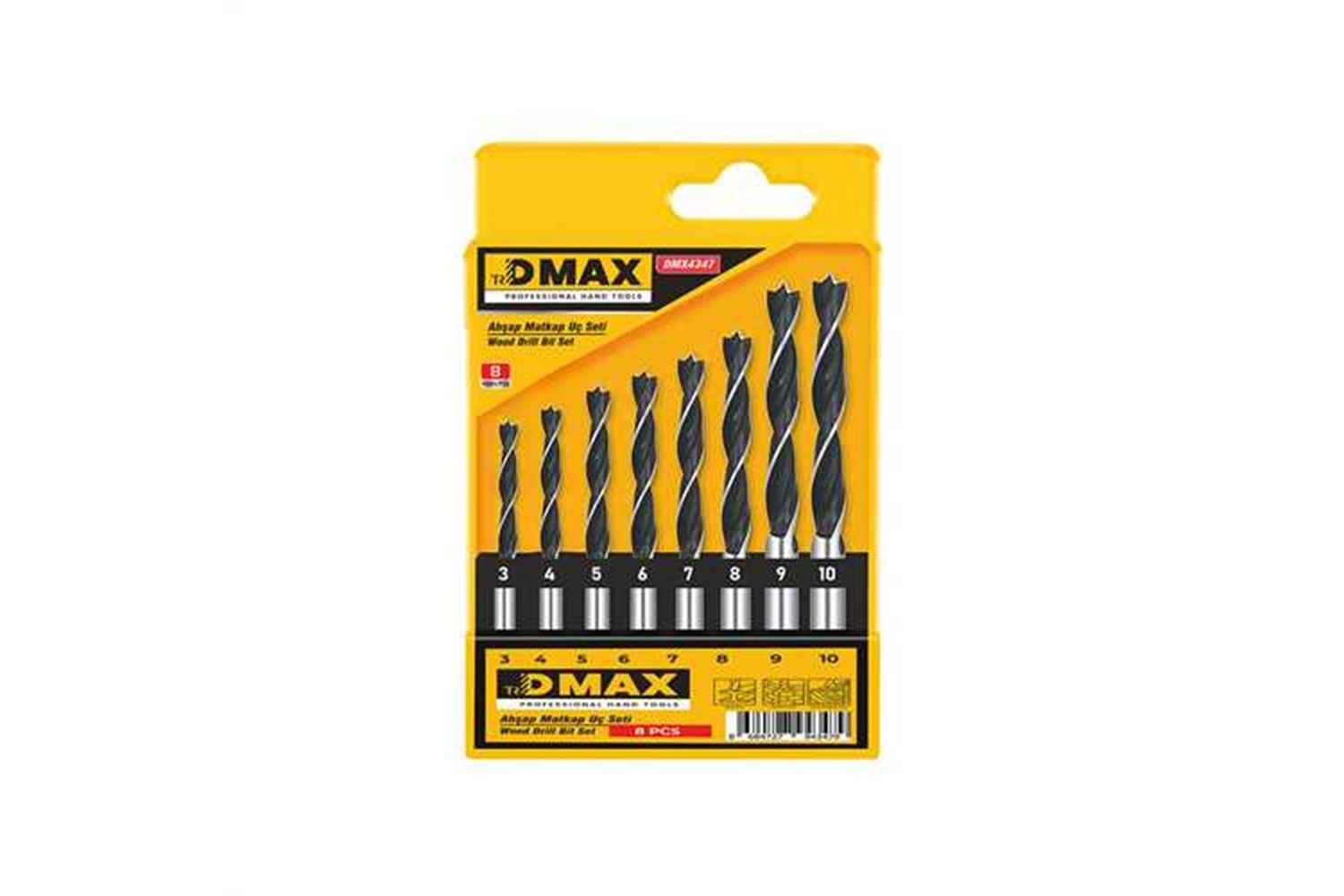 Dmax Ahşap Matkap Ucu Seti 8 Parça DMX4347