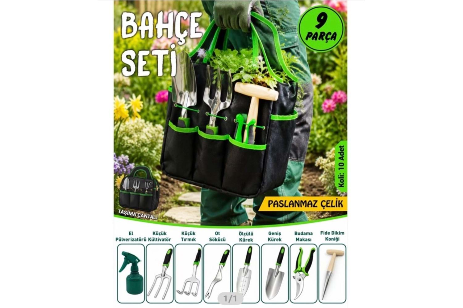 Bahçe Seti Çantalı 9 Parça
