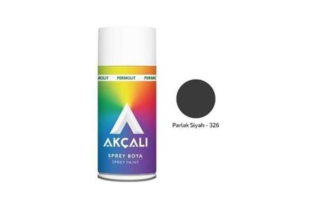 Akçalı Sprey Boya 400 ML Parlak Siyah 326