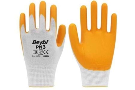 Beybi PN3 Nitril Eldiven Sarı No: 10