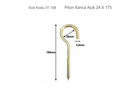 Piton Kanca Açık 24 X 175 ( BA24175 )