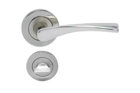 Rozetli Kapı Kolu Murat ( Bravo ) Nikel - Saten Wc