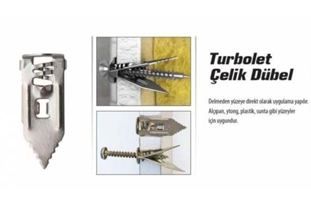 Çelik Turbolet 40 mm ( 100 lü )