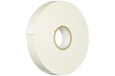 Çift Taraflı Beyaz Köpük Bant 18 MM x 2 MT