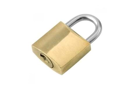 Asma Kilit Sarı 38 MM Kısa