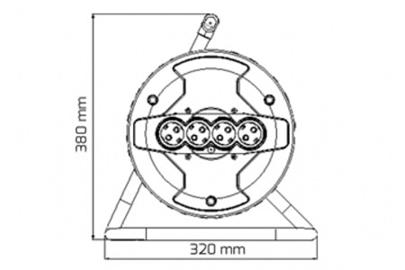 Seyyar Makaralı Uzatma Kablosu 3 X 1,5 50 Metre