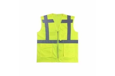 İkaz Yeleği Sarı Mühendis Tip Cepli