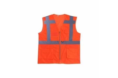 İkaz Yeleği Turuncu Mühendis Tip Cepli