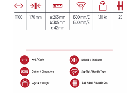 Yaparlar 5160 İnşaat Küreği 11100