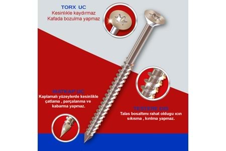 Meridyen Mdf Vidası 3,5x50 MM 200 Adet