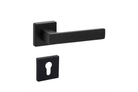 Rozetli Kapı Kolu (Damla) Mat Siyah Yale