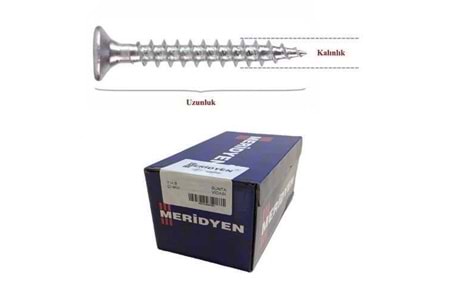 Meridyen Sunta Vidası 4x16 mm 1000 Adet