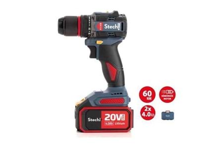 Stechend SX12 x 4.0 Ah Akülü Darbesiz Matkap
