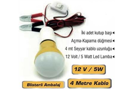 Dmax Plastik Gövde Seyyar Akü Led Lamba OZS1857