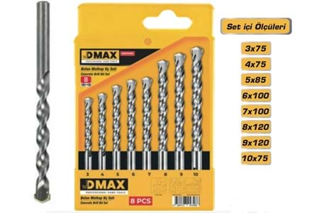 Dmax Beton Matkap Ucu Seti 8 Parça DMX4348