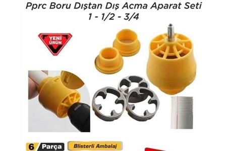 Dmax Pprc Boru Dıştan Diş Açma Aparat Seti 1-1/2-3/4 DMX4761