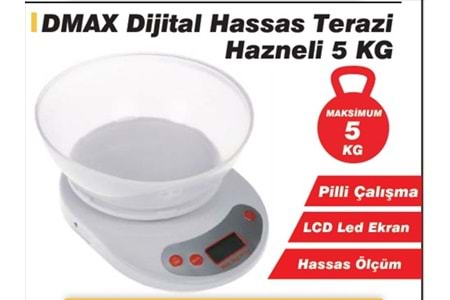 Dmax Hassas Masa Terazisi Hazneli 5 kg DMX4222-1918