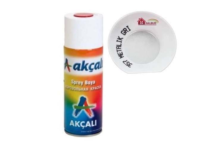 Akçalı Sprey Boya 400 ML Metalik Gri 357