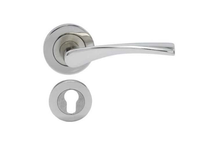 Rozetli Kapı Kolu Murat ( Bravo ) Nikel - Saten Yale