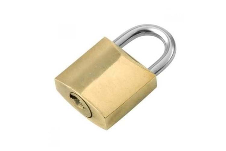 Asma Kilit Sarı 25 MM Kısa