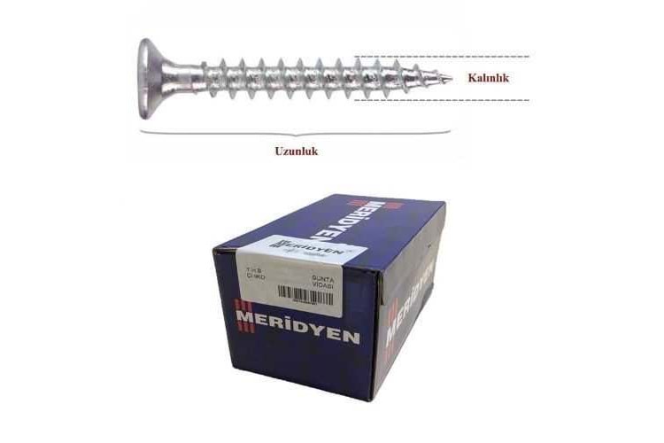 Meridyen Sunta Vidası 4x16 mm 1000 Adet