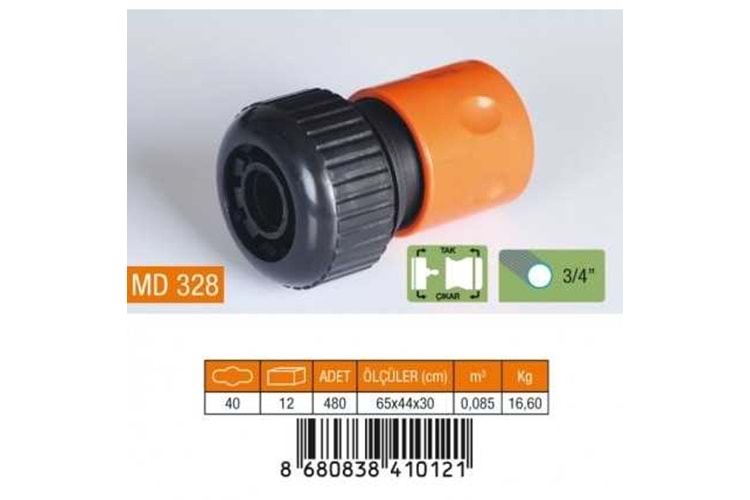 Medalyan Otomatik Hortum Bağlantısı 3/4