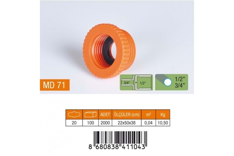 Medalyan Musluk Adaptörü 3/4