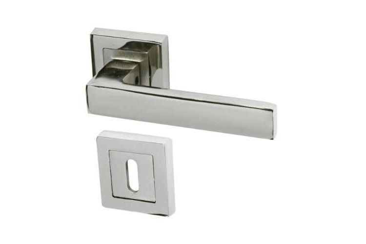 Rozetli Kapı Kolu (Damla) Nikel Saten Oda