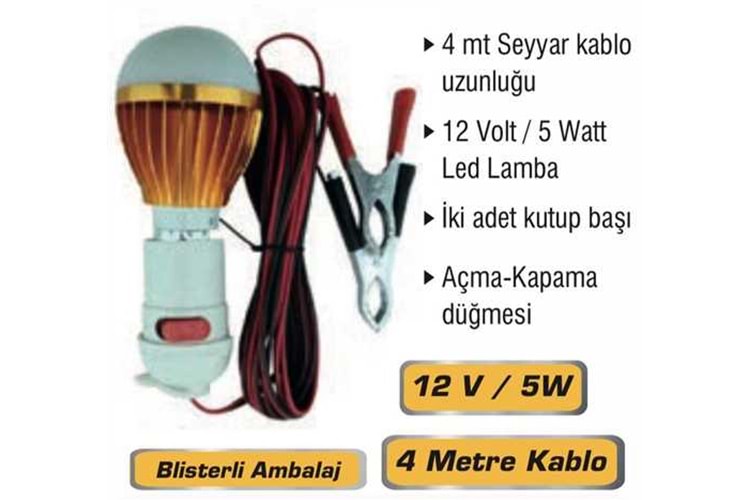 Dmax Seyyar Akü Led Lamba OZS1846