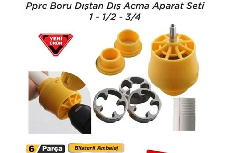 Dmax Pprc Boru Dıştan Diş Açma Aparat Seti 1-1/2-3/4 DMX4761