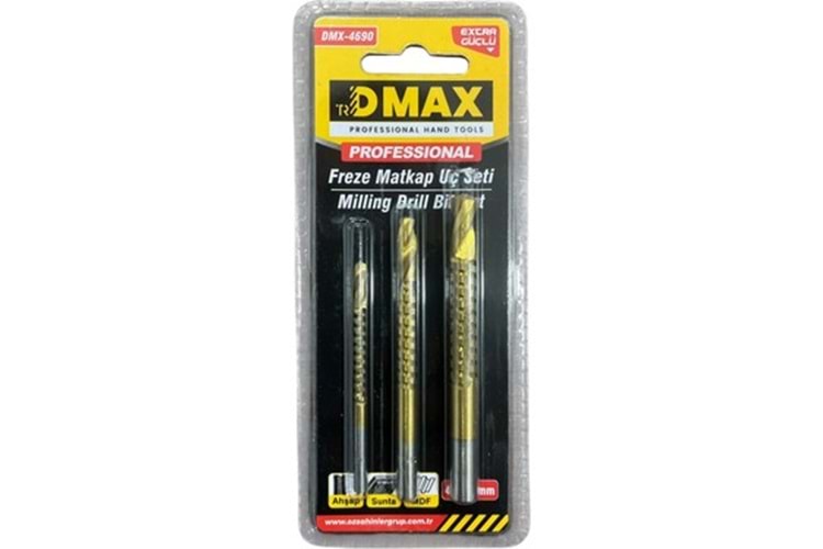 Dmax Freze Matkap Ucu Seti 3 Parça DMX4690