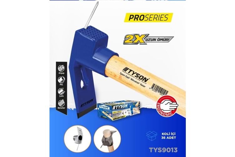 Tyson Mıknatıslı Saplı Keser TYS9013