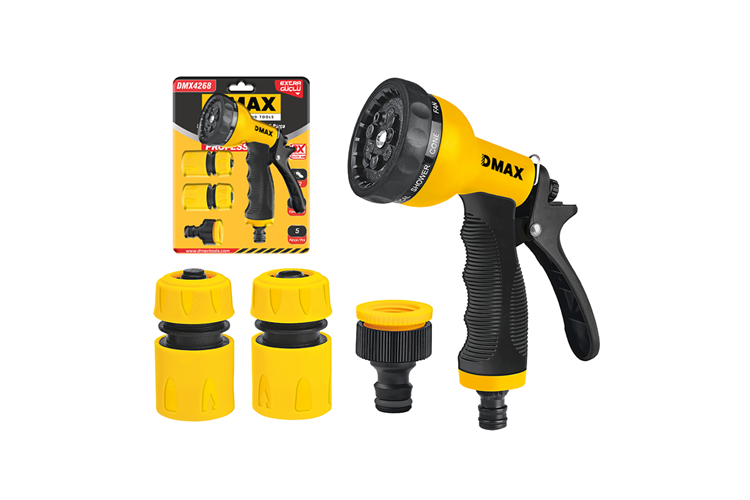 Dmax Sulama Tabancası Seti 8 Fonksiyon 5 Parça DMX4270